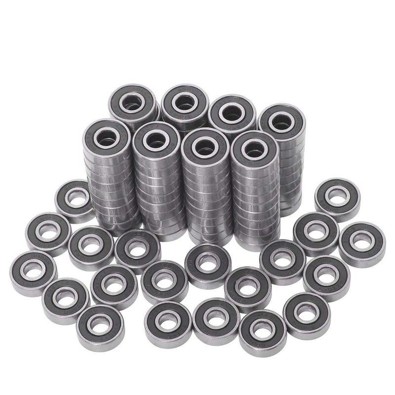 Donepart دونبارت 100-عبوة محامل سكيت بورد 608، محامل دوارة مشحمة مسبقًا، 8x22x7 مم C3 محامل دقيقة عالية السرعة محكمة الإغلاق للمحركات الكهربائية، سكيت بورد، سكوتر، لونغ بورد، طابعة ثلاثية الأبعاد، محور العجلة - Image 1